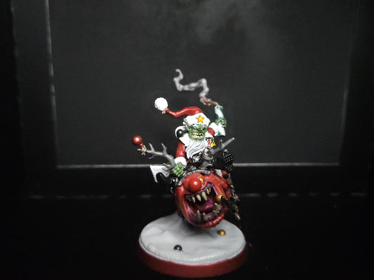 Da Red Gobbo and Bounca - Hand-painted Wahammer 40k Miniature